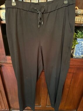 Jones & Co Black Drawstring Waist Pants